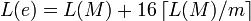L=L+16\left\lceil L/m \right\rceil