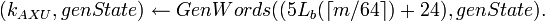  \leftarrow GenWords+24),genState).