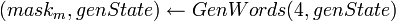  \leftarrow GenWords