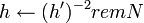 h \leftarrow^{-2} rem N