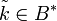 \tilde{k} \in B^{\ast}