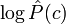 \log\hat{P}