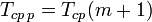 T _{cp\,p} = T_{cp}