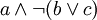 a\wedge\neg