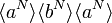  \langle a^N \rangle\langle b^N \rangle\langle a^N \rangle 