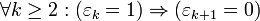 \forall k\ge 2: \Rightarrow
