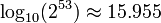 \log_{10} \approx 15.955