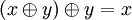 \oplus y = x